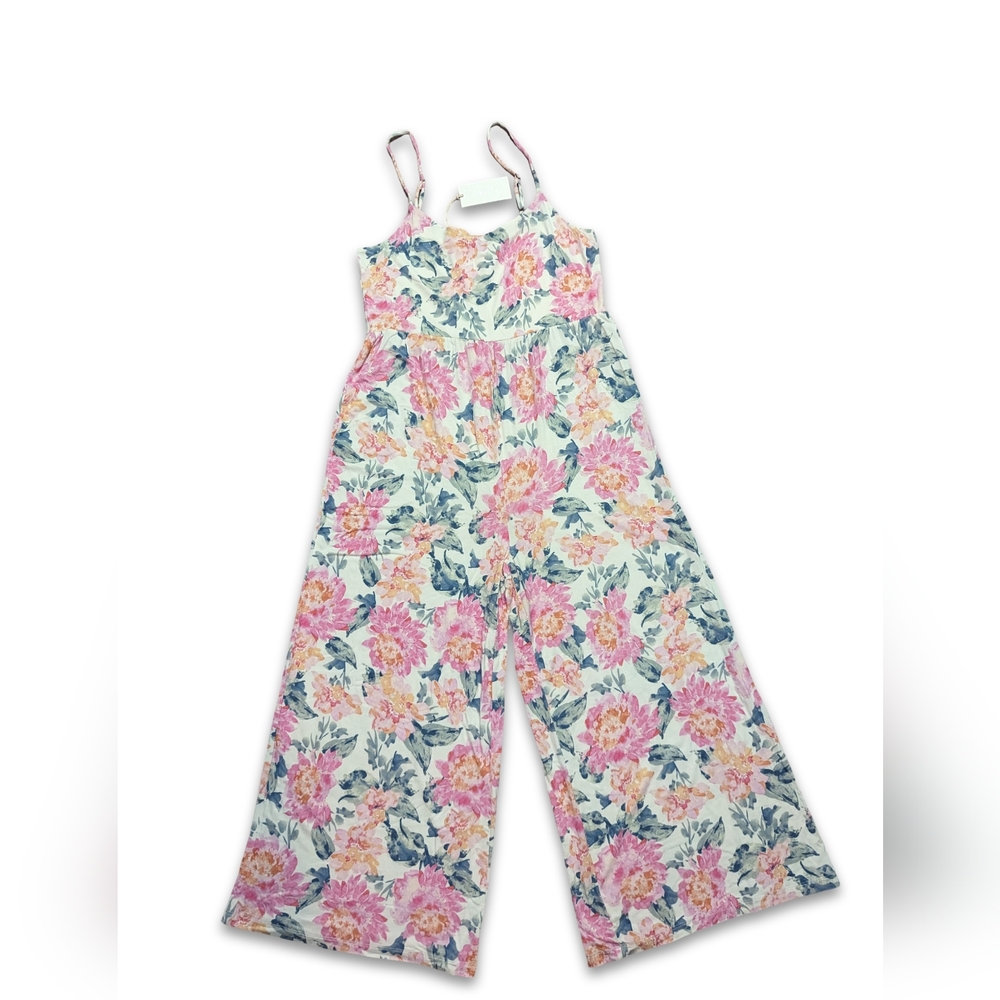 NWT Z Supply Adjustable Strap Floral Cropped Sweetheart Romper